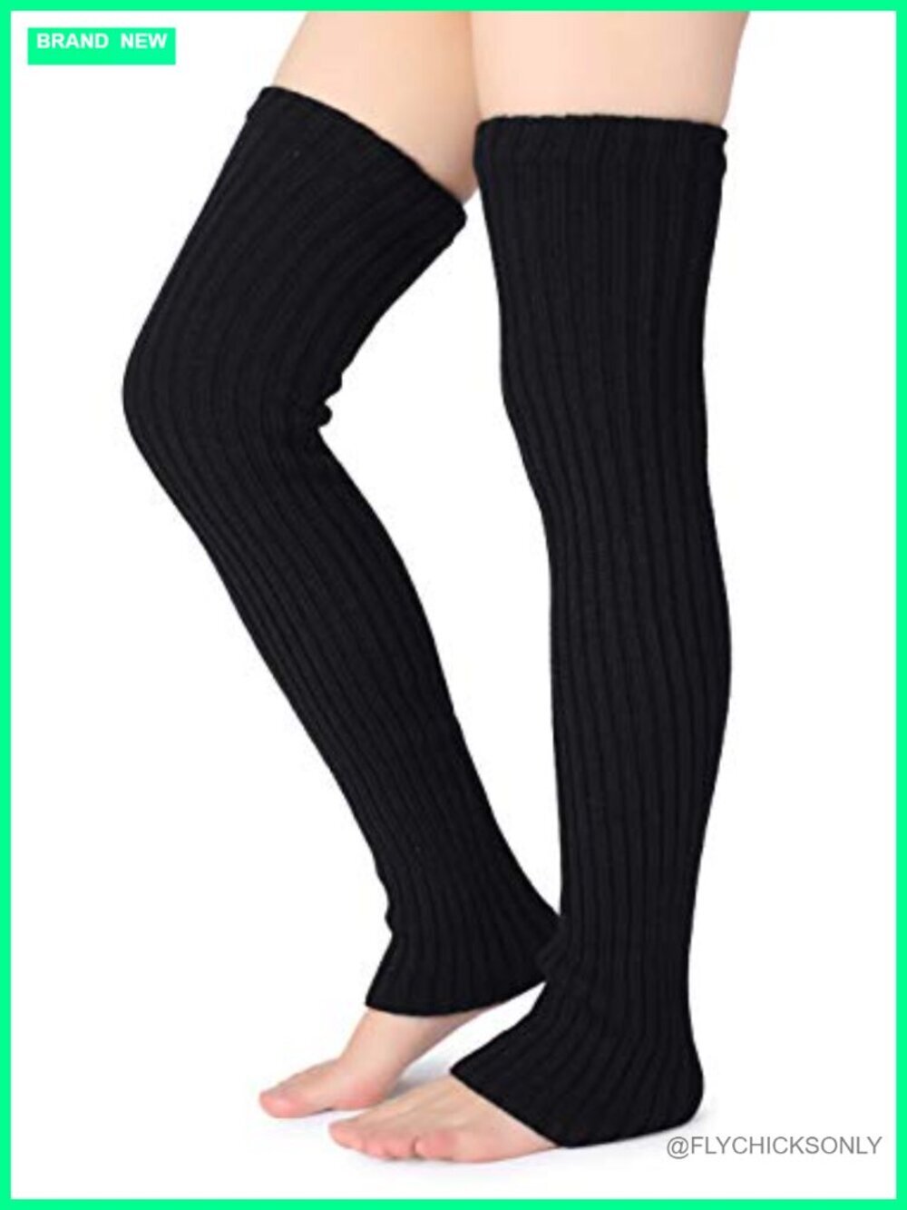 Over Knee Footless Socks Knit Long Leg Warmers Thick Soft Warm Winter Pair